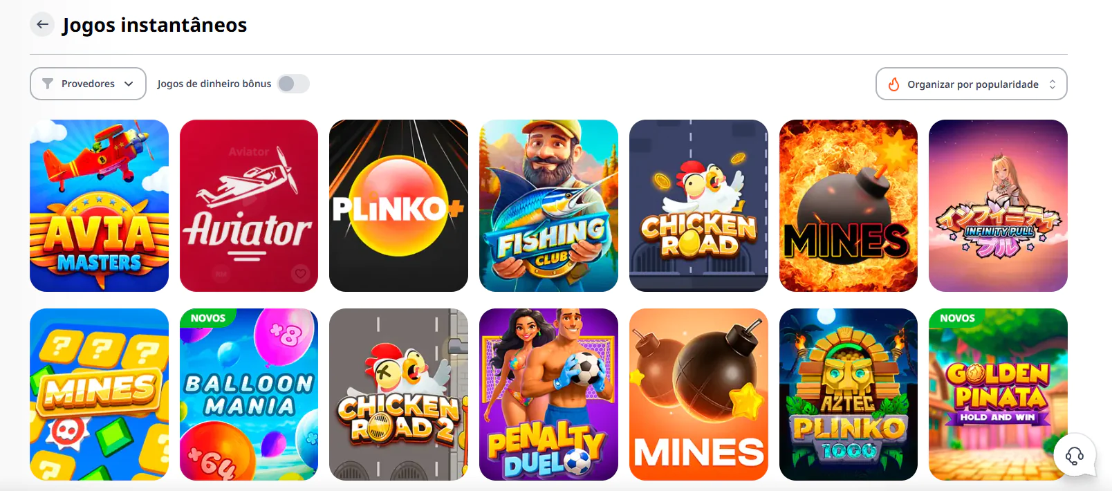 Monro Casino jogos instantâneos