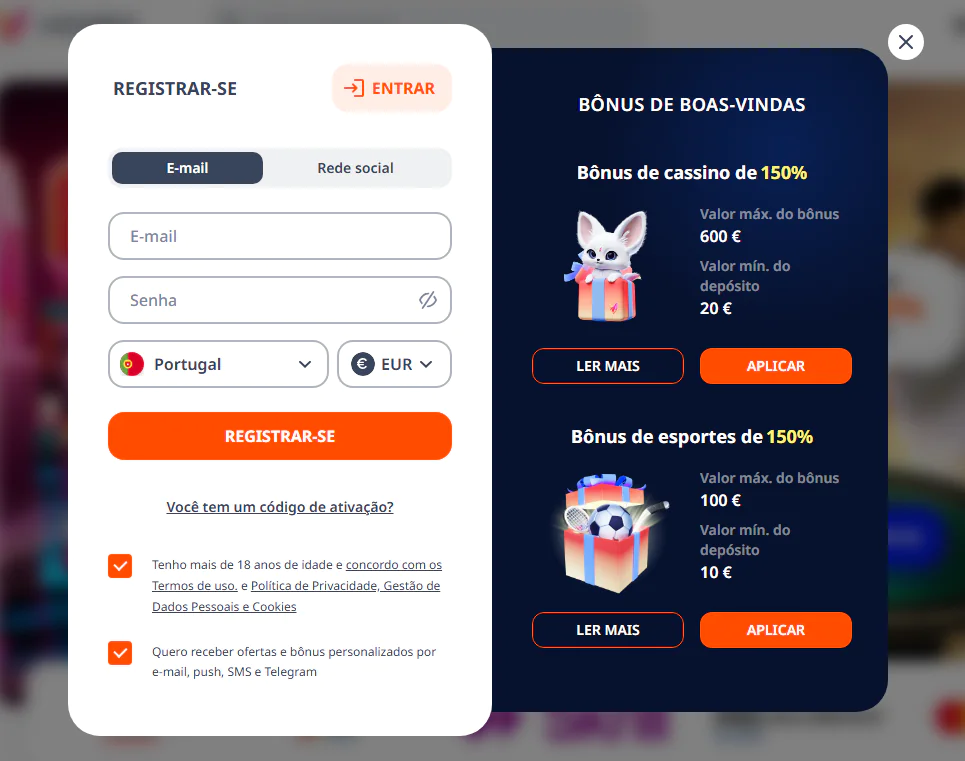 Monro Casino registo